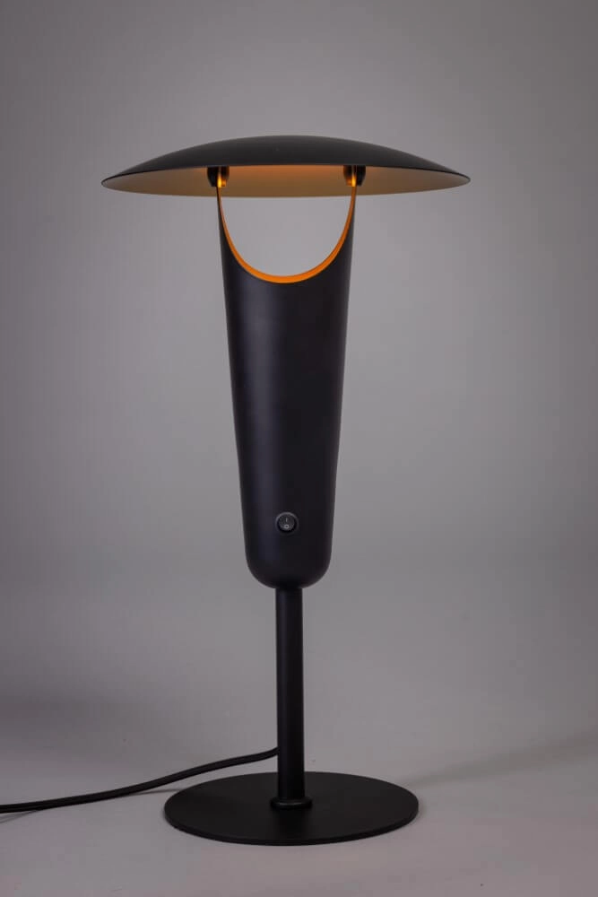 Modern table lamp The Britt black with gold ETH 8720195304432