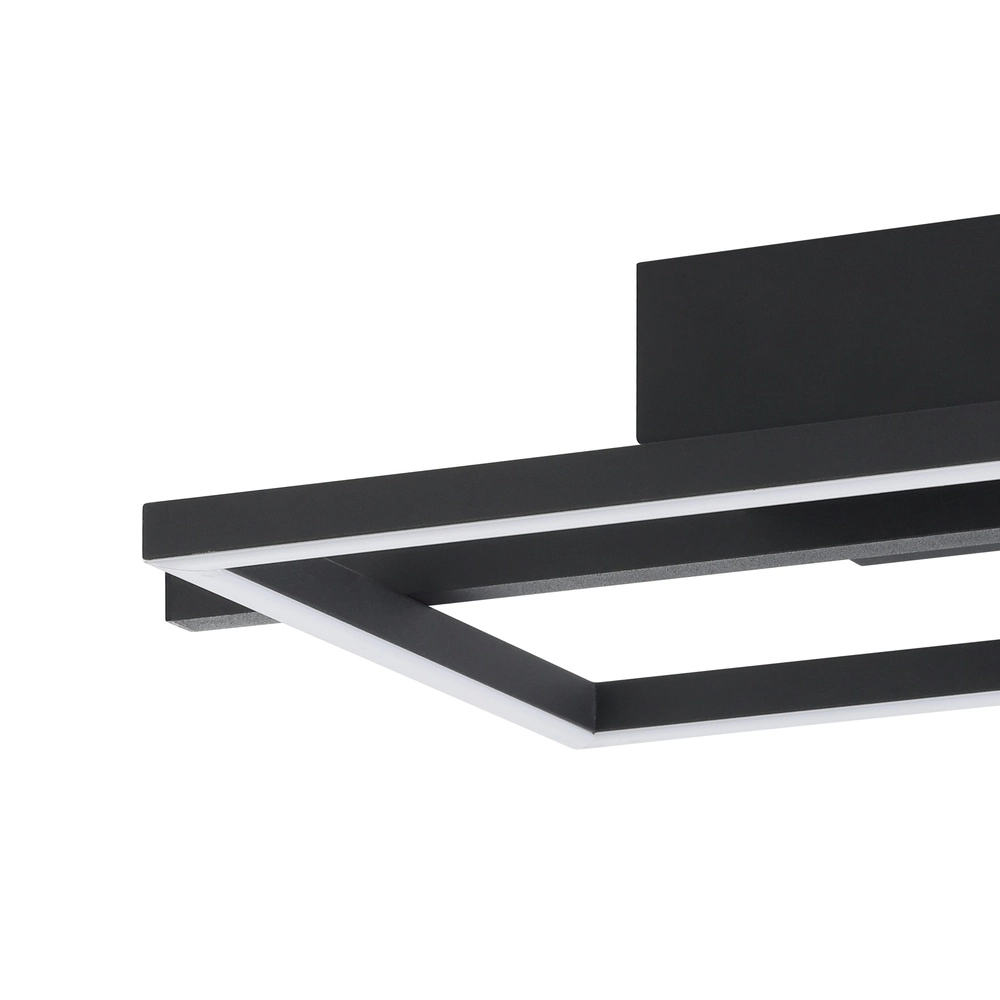 Led ceiling light Amandolo with remote control - black - square Eglo 9008606303939