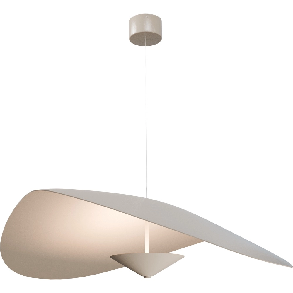 Danish style pendant lamp Lente Ø 90cm - sand - with pulley