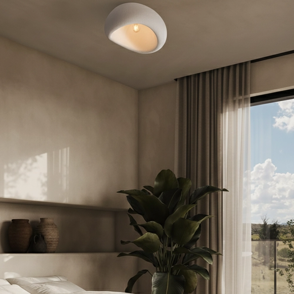 Natural ceiling lamp Aere white 50cm