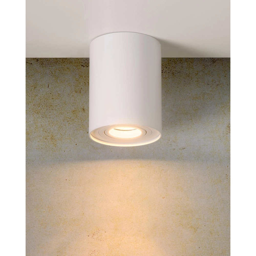 Surface-mounted ceiling spot Tube white Ø 9.6cm