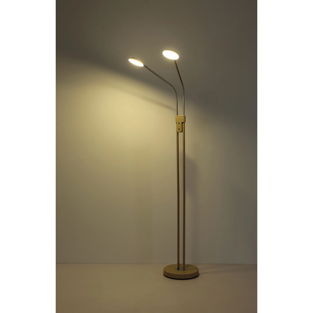 2-light reading lamp Silvio sand brown Globo 9007371584048