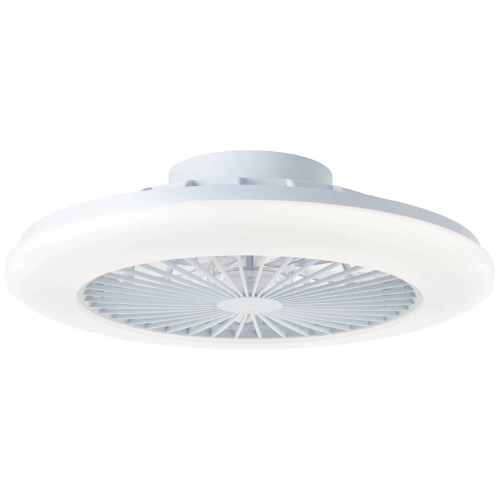 White fan Salerno with RGB function Brilliant 4004353433238