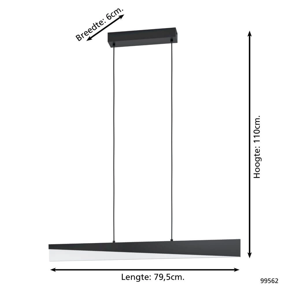 Black LED hanging lamp Isidro Eglo 9002759995621