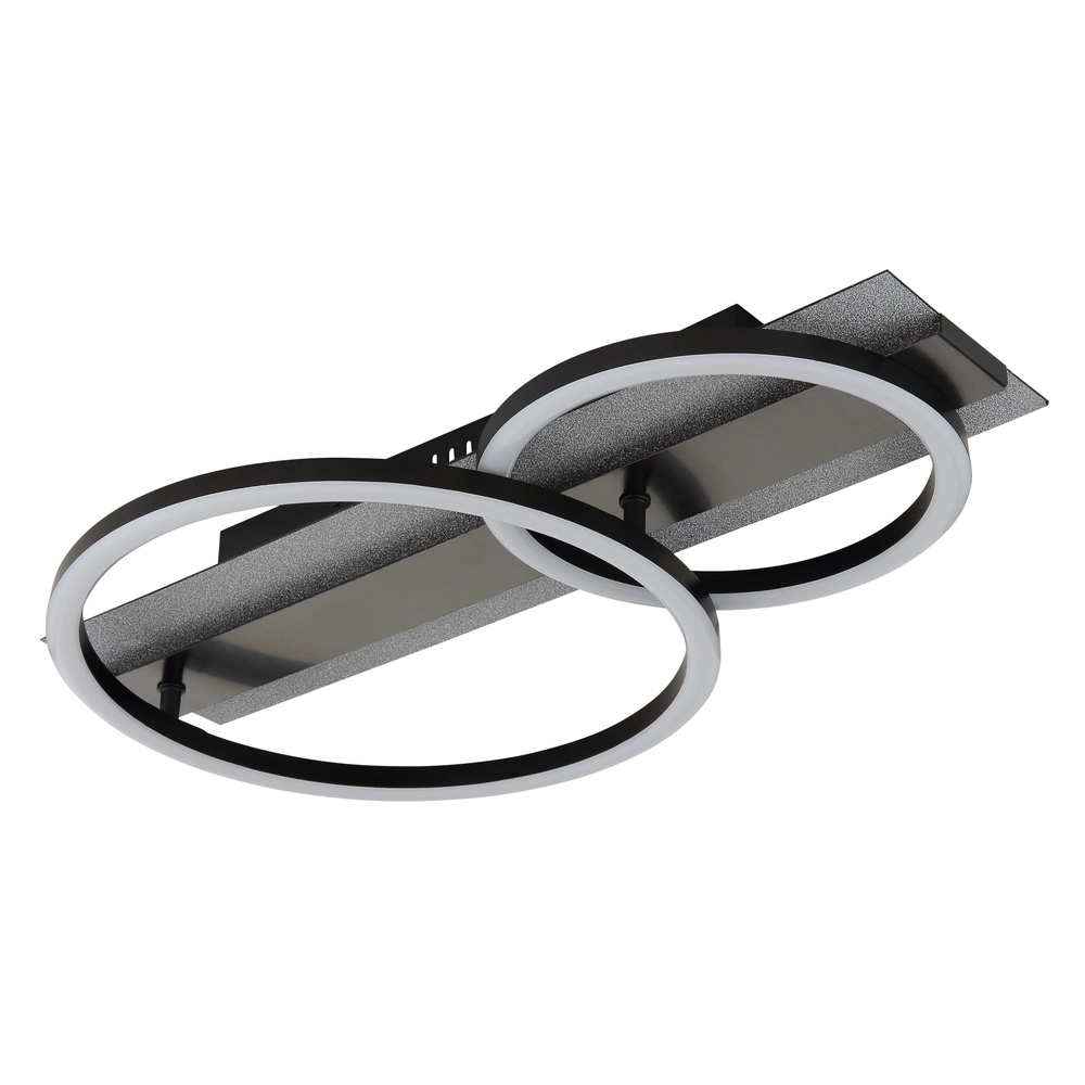 Black ceiling lamp Norberto 2 rings Globo 9007371566839