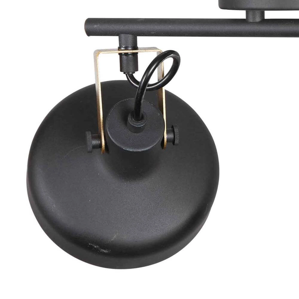 Ceiling lamp Prato black with gold 2-lights Steinhauer 8712746176384