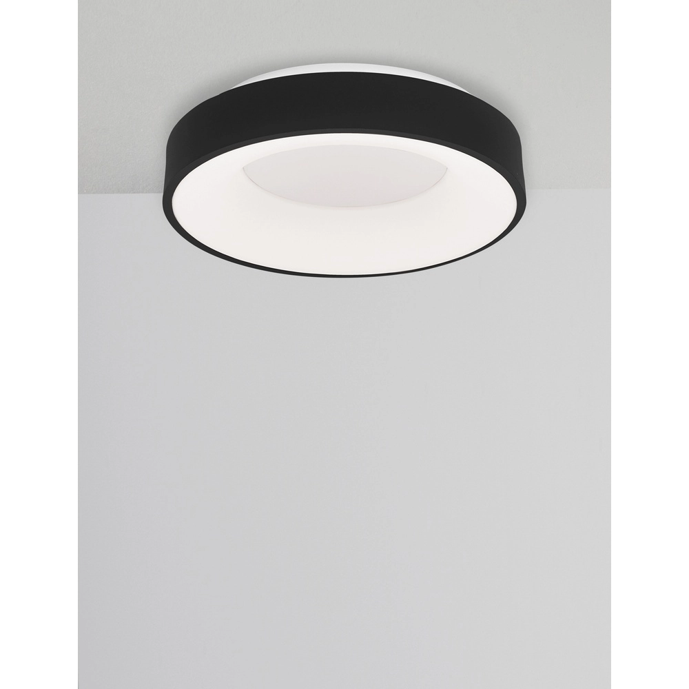 Ceiling lamp Rando Thin black Ø 38cm