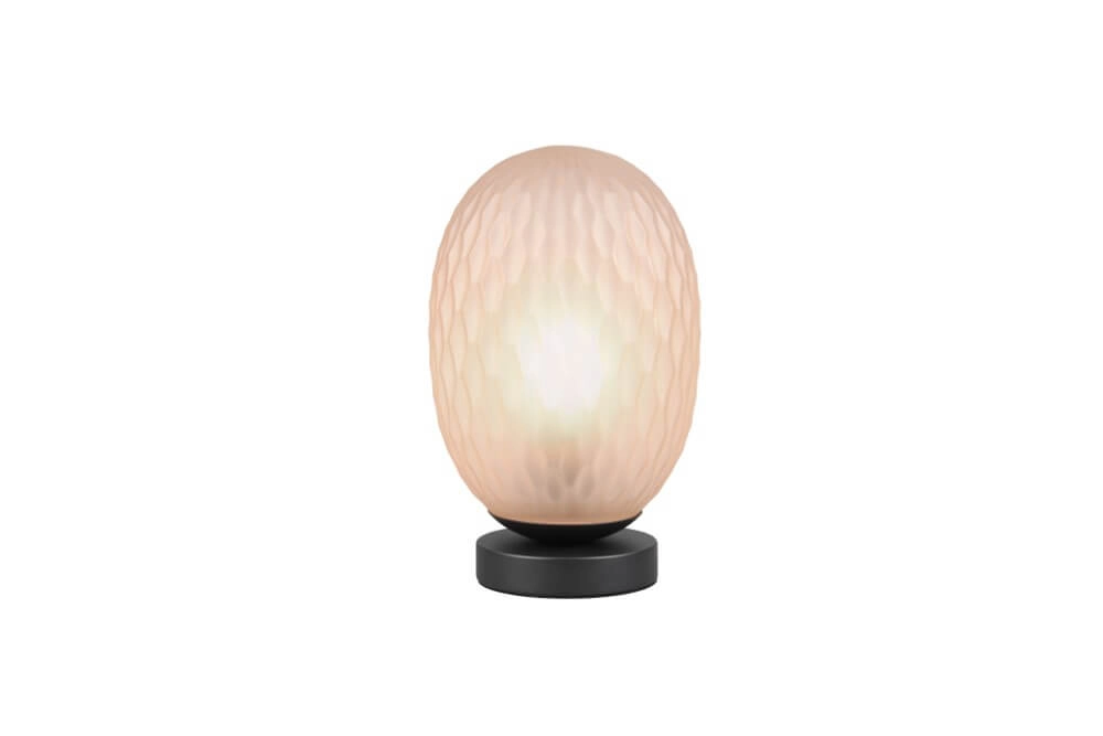 Table lamp Facette with ribbed amber glass Trio 4017807627886