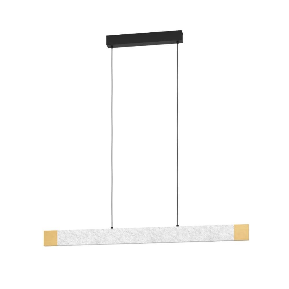 Hanging lamp Vallelado gray with wood