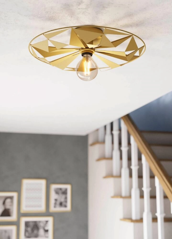 Gold ceiling lamp Castanuelo Ø 42.5cm Eglo 9002759435998