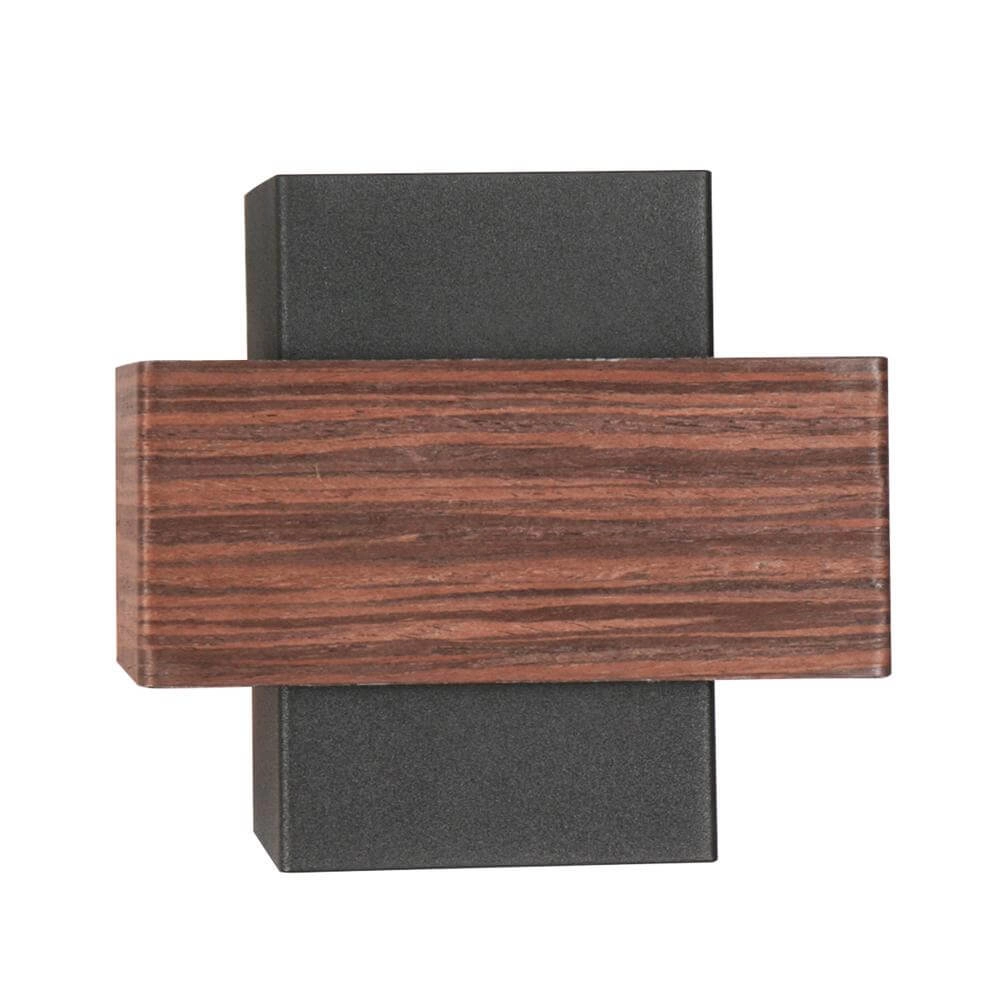 Wall lamp Muro black with wood S Steinhauer 8712746177749