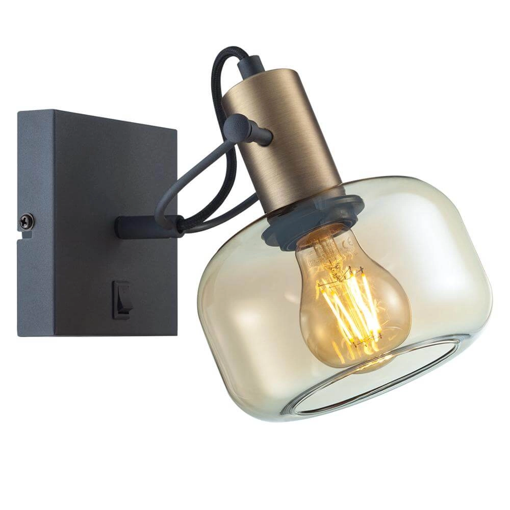 Wall lamp Glaslic Amber glass Steinhauer 8712746174014