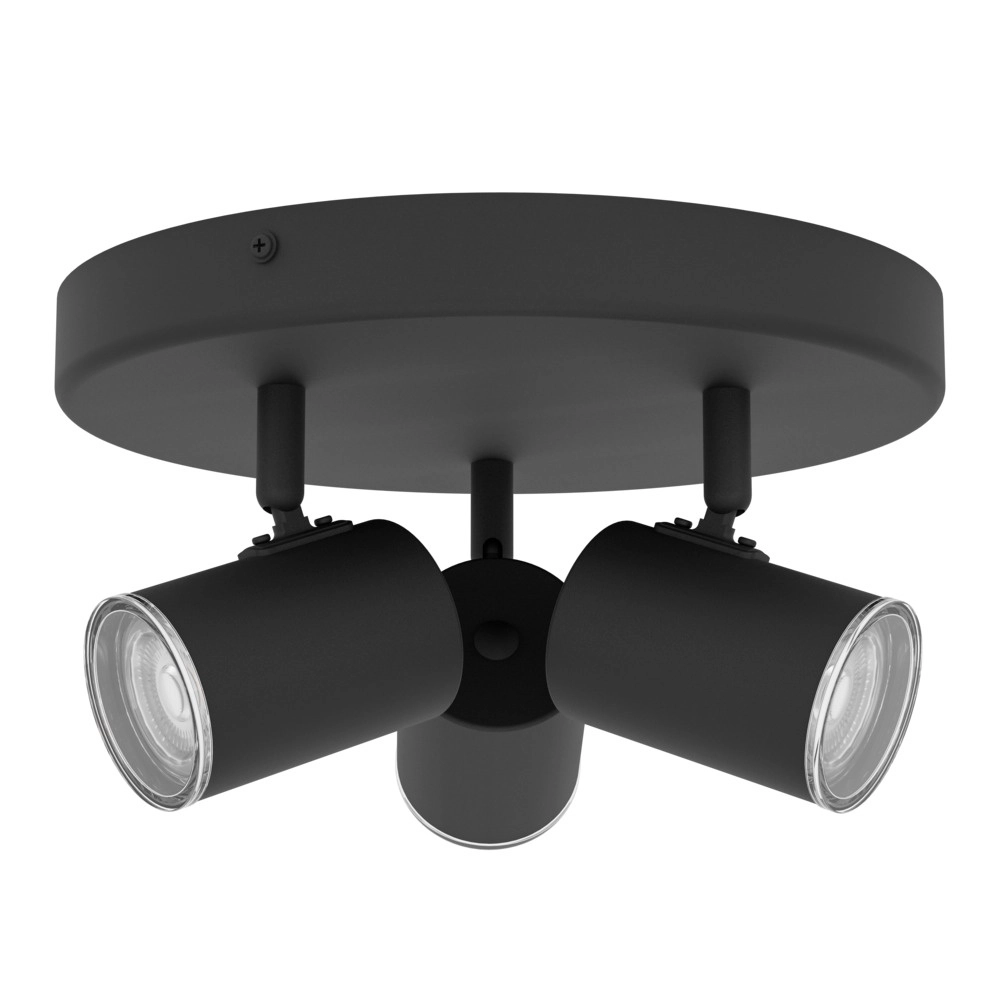 Surface-mounted spot Consuma 1 3-light round black