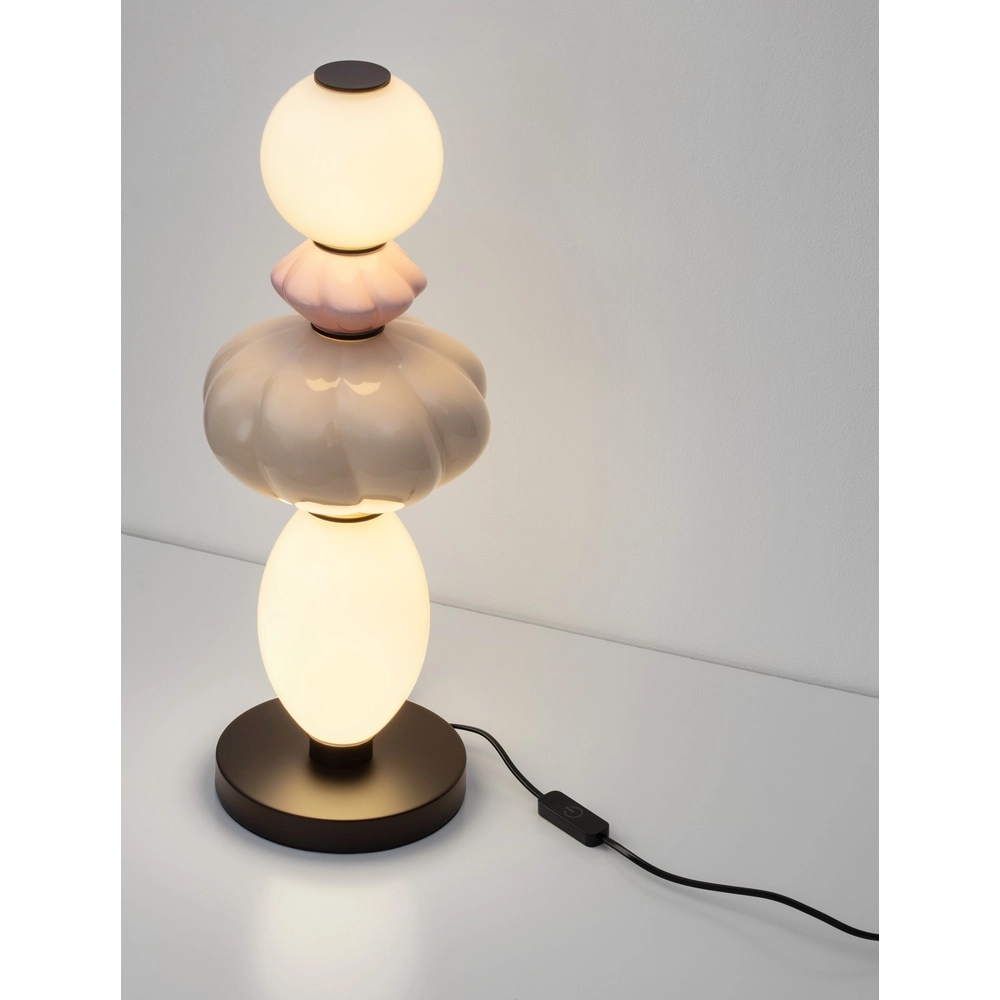 Table lamp Oneta white - pink - beige Lyora 5212017473950
