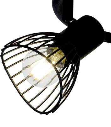 Black ceiling lamp Elhi 3-light Brilliant 4004353306570