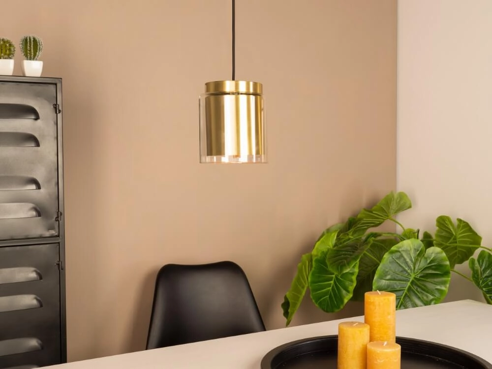 Glass hanging lamp Lagunitas with gold Eglo 9002759996512