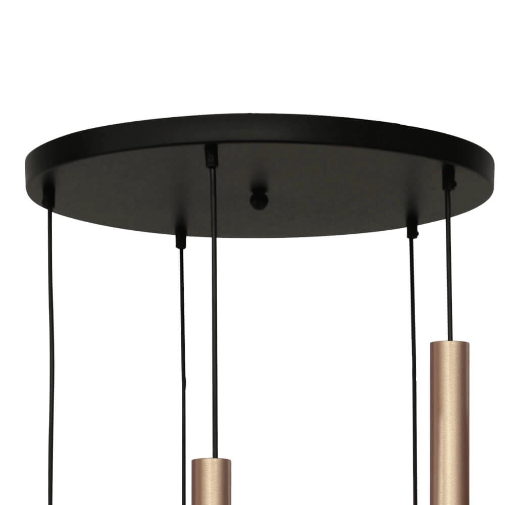 Vide hanging lamp Bella 2 5 lights with gold lenses Masterlight 8718121340685