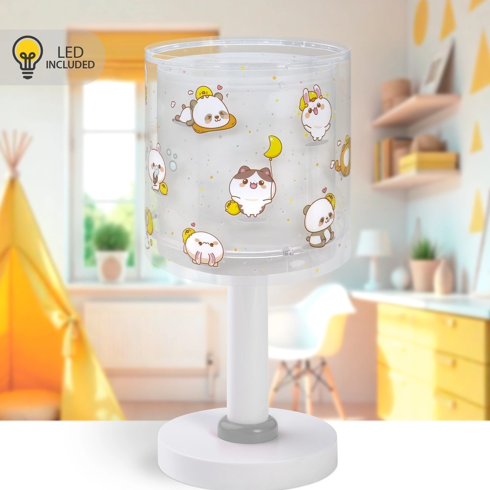 Children's table lamp Kawaii Friends Grey glow in the dark Dalber 8420406417615
