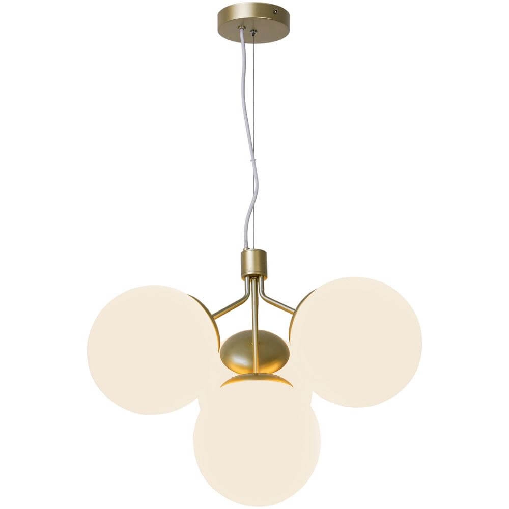 4-light pendant lamp Ivona gold with white glass Nordlux 5704924005329