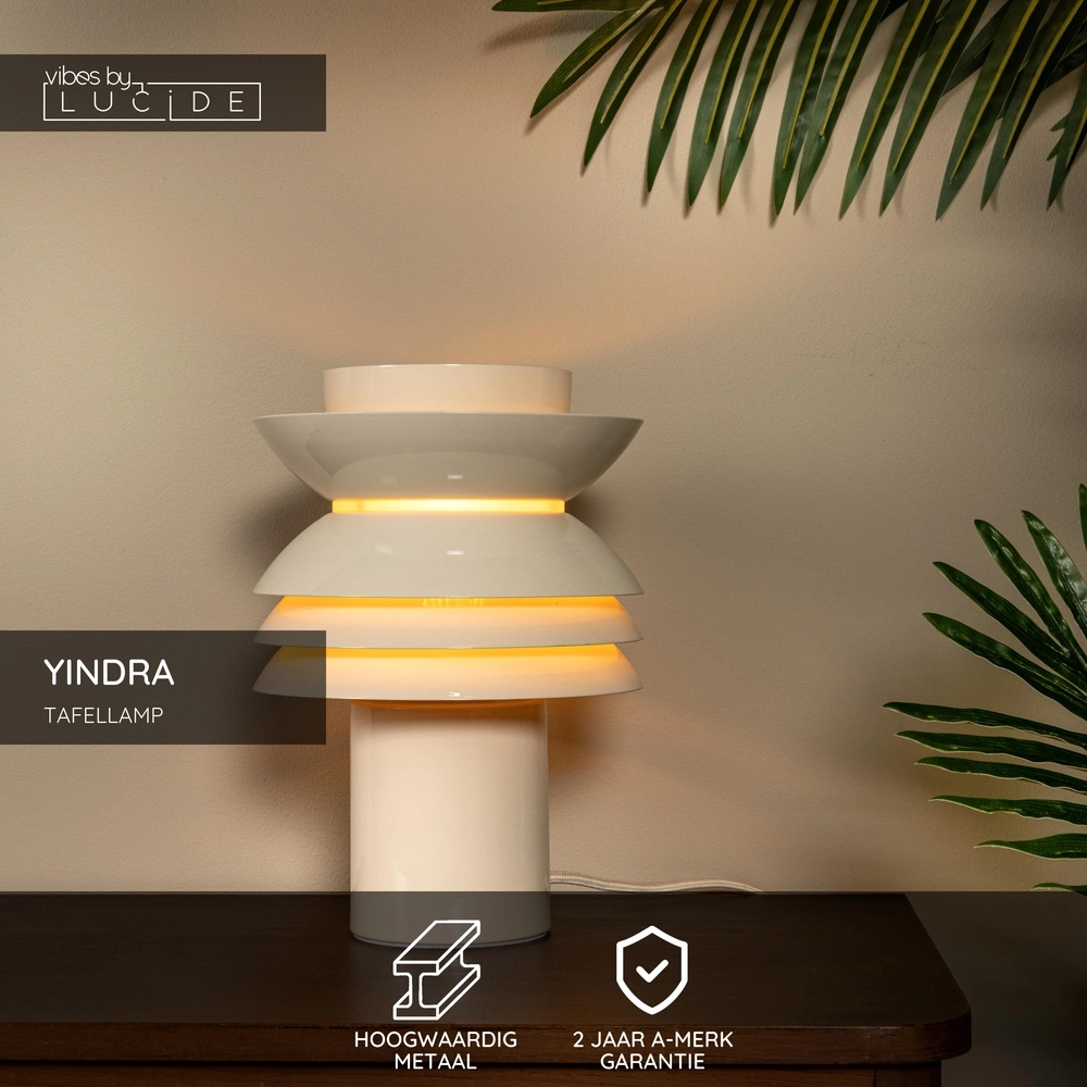 Table lamp Yindra cream Lucide Vibes 5411212650153