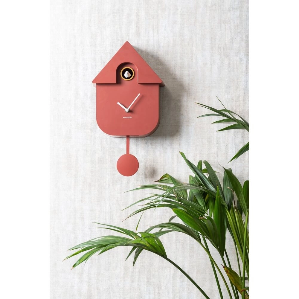 Wall Clock Modern Cuckoo ochre red Karlsson 8714302730856