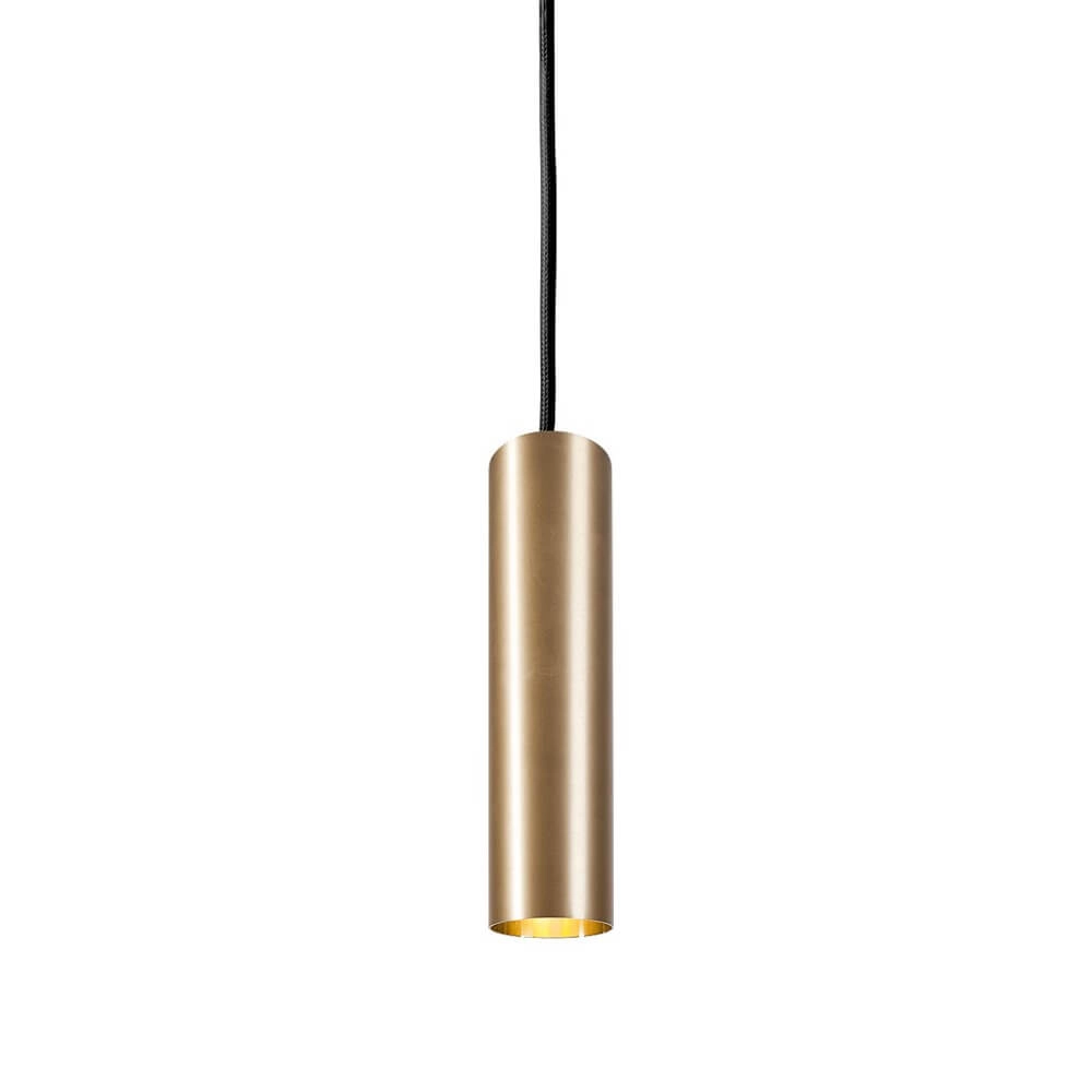 Narrow hanging lamp Eye black/gold