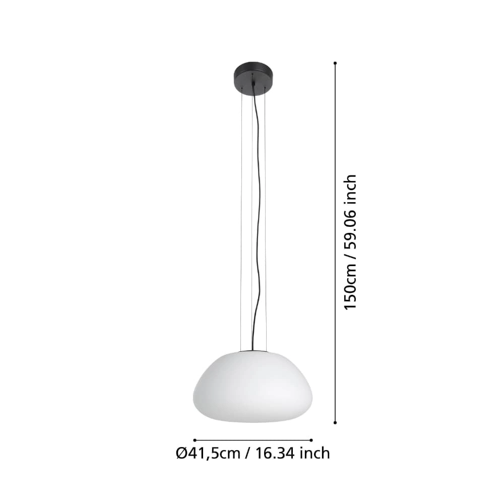Hanging lamp Balmes Ø 42cm - opal glass Stars of Light 9008606243150