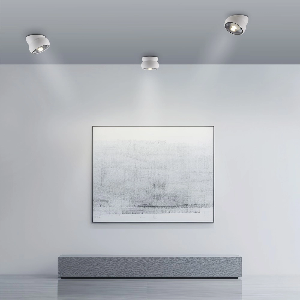 White surface-mounted spotlight Pure Move Ø 11cm - Led Paul Neuhaus 4012248395738