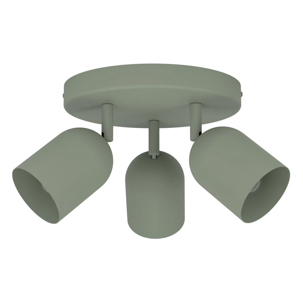 Design ceiling spotlight Tilston 3-light green