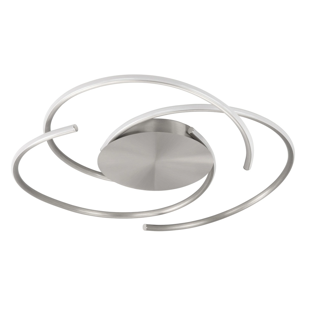 Ceiling lamp Reverso design nickel Ø 46cm