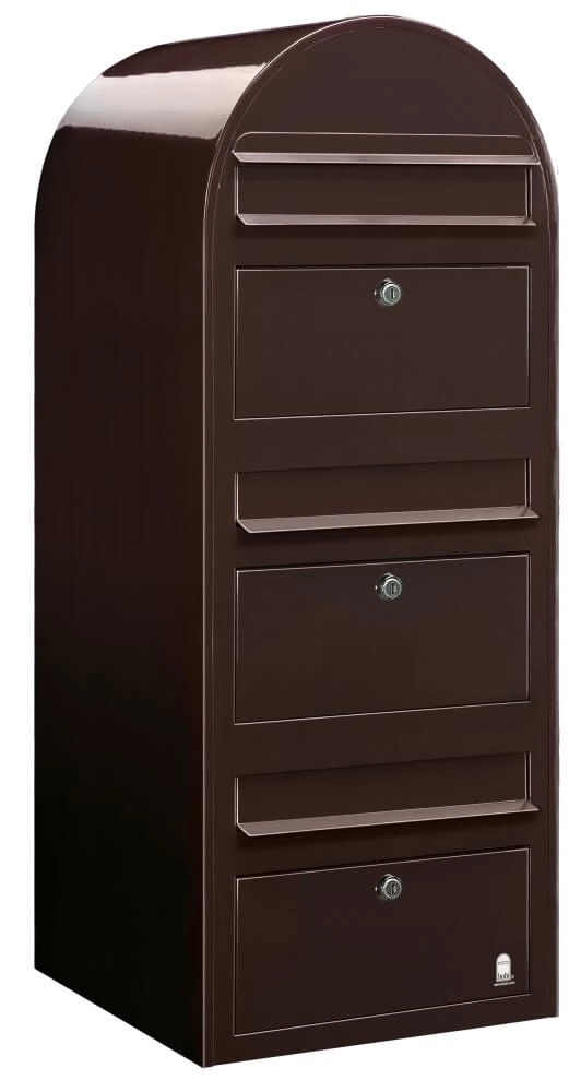 Mailbox Trio 8017 Dark brown