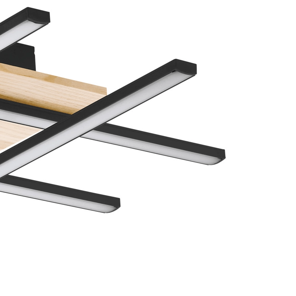 Ceiling light Marinello 1 black with wood Eglo 9002759997939