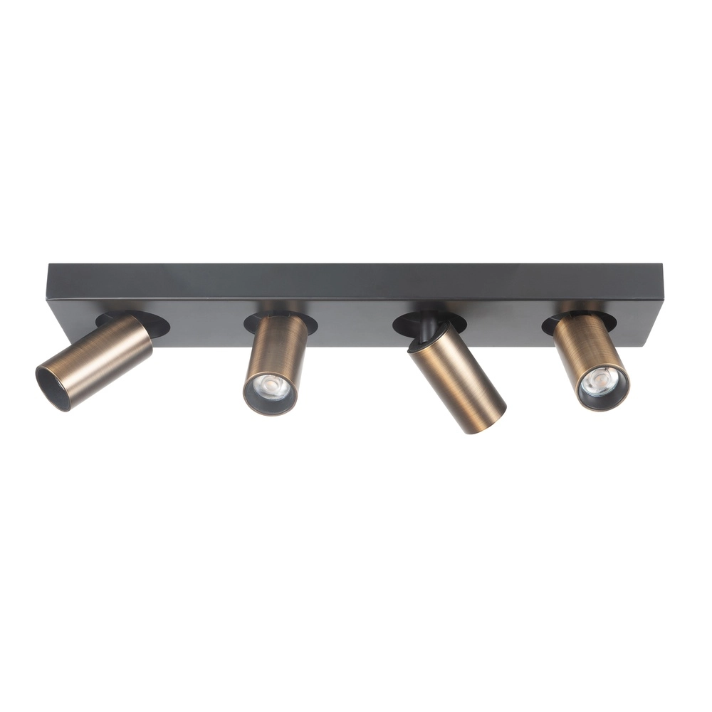 Mockery Eliano 4-light black with copper bronze