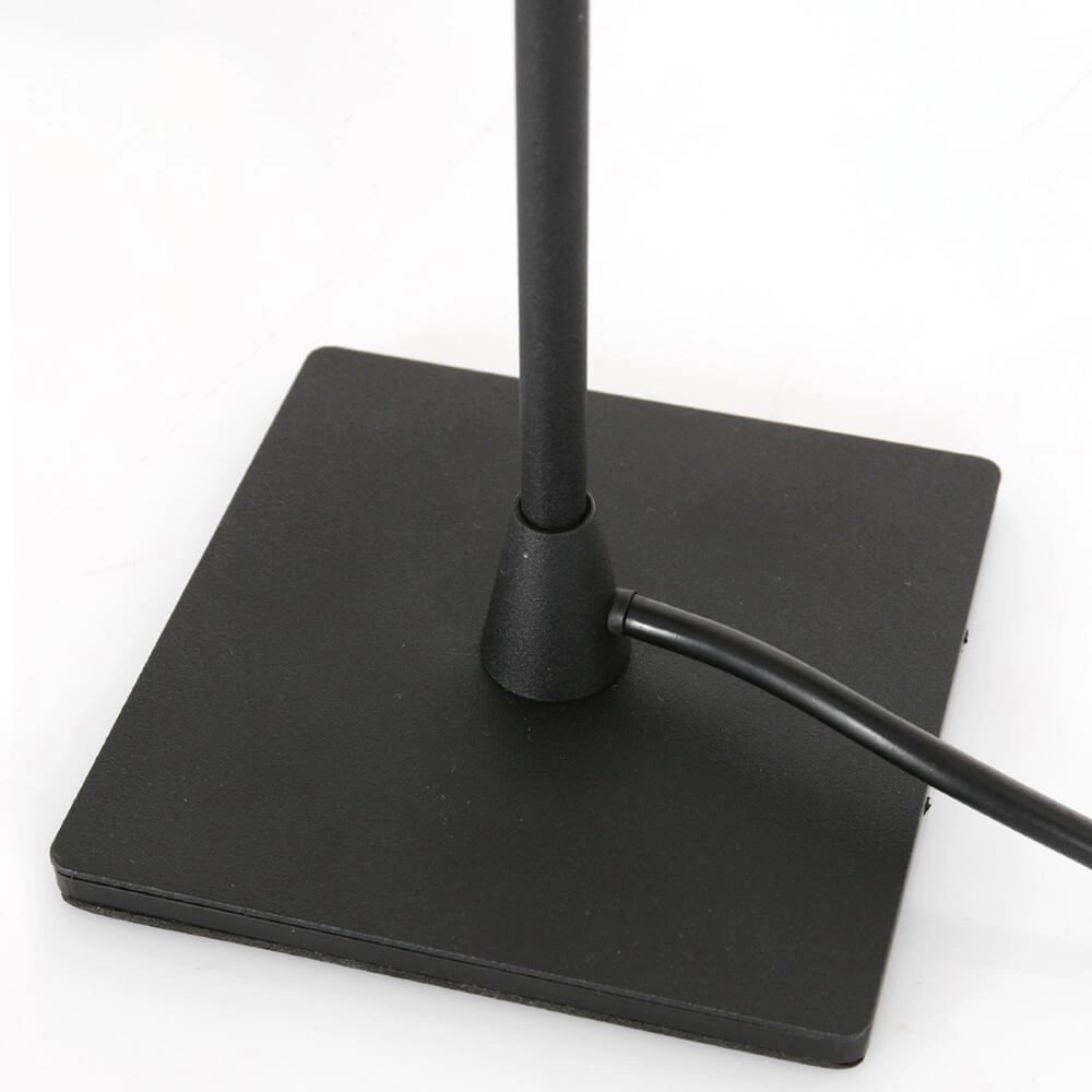 Black table lamp Ancilla with smoke glass Steinhauer 8712746146790