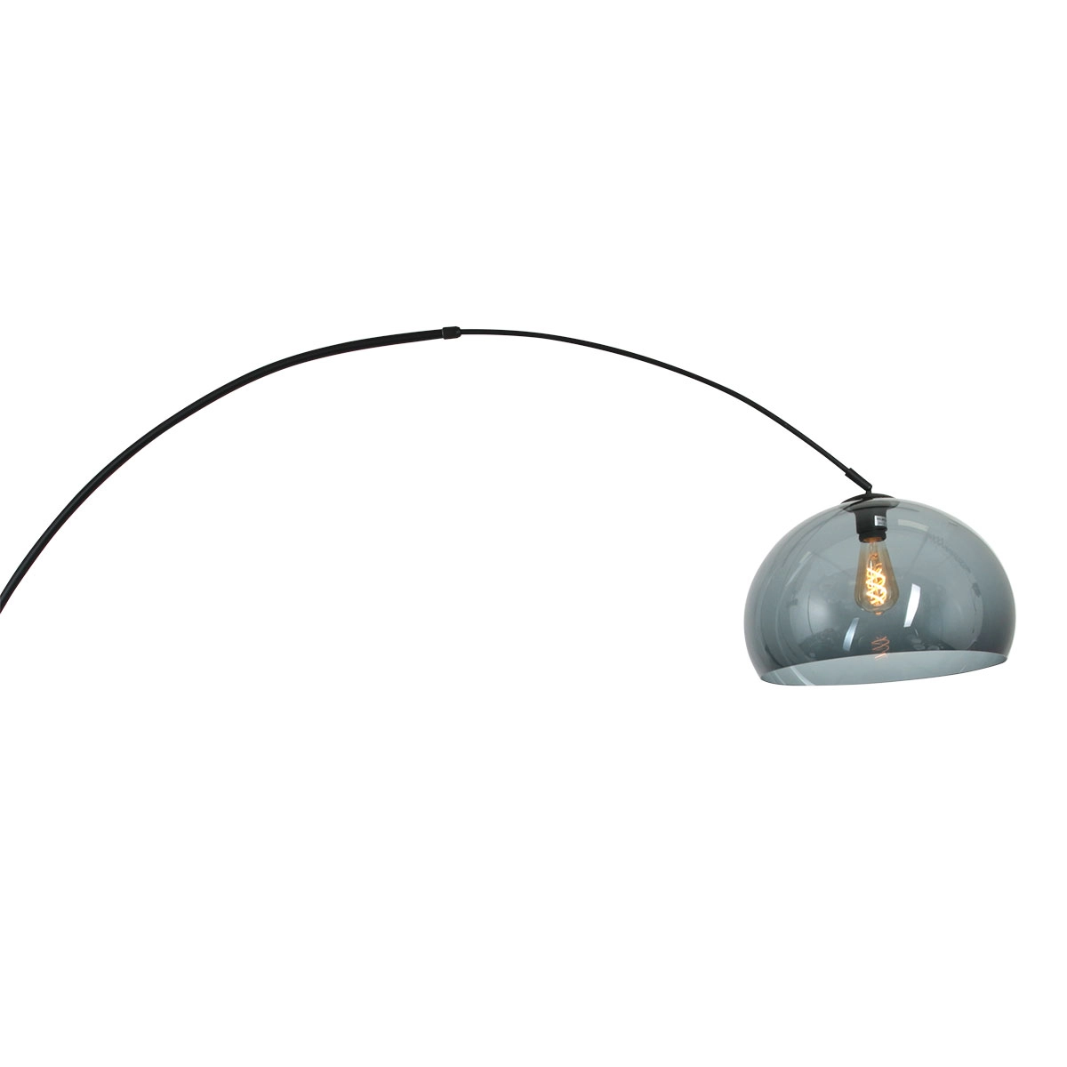 Wall arc lamp Sparkled black with smoke hood Steinhauer 8712746146660