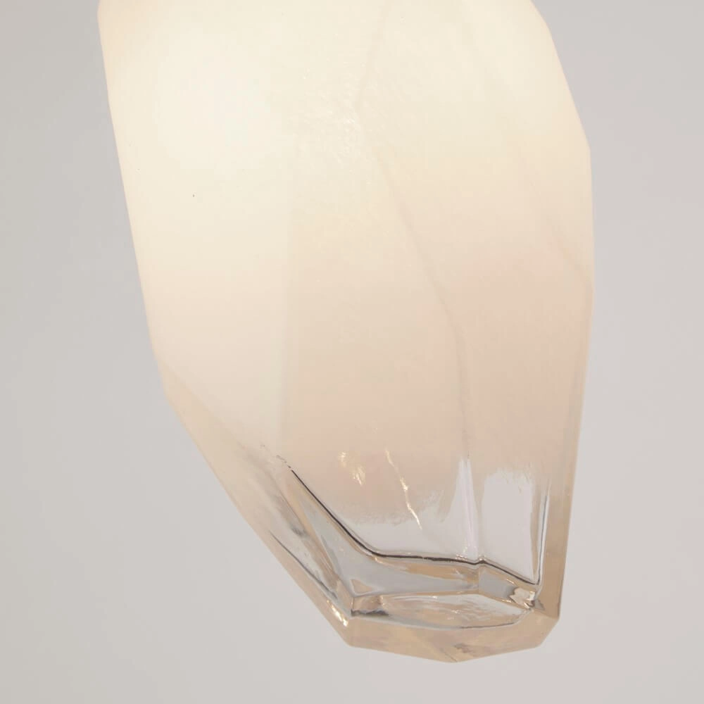 1-light pendant lamp Rocky with white glass Searchlight 5053423264264