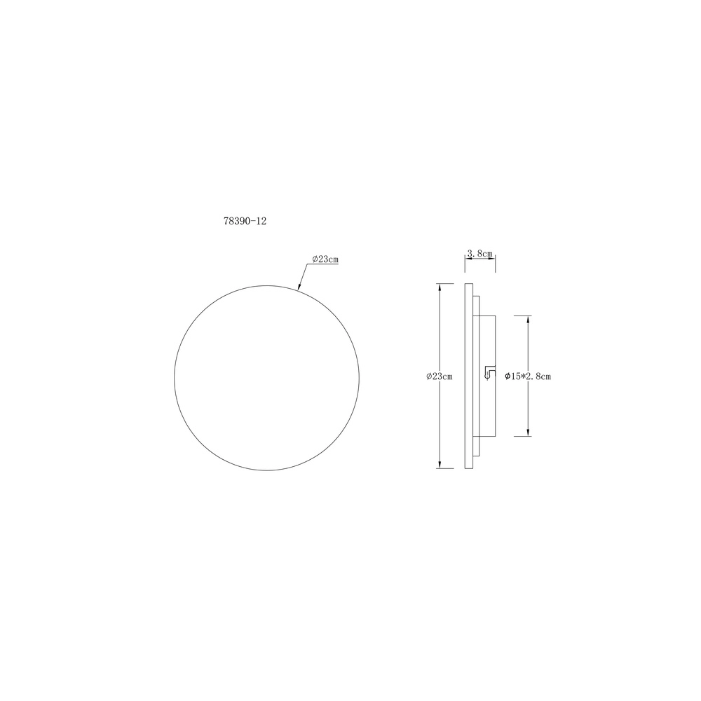 Sleek wall lamp Jillian Ø 23cm Globo 9007371583676