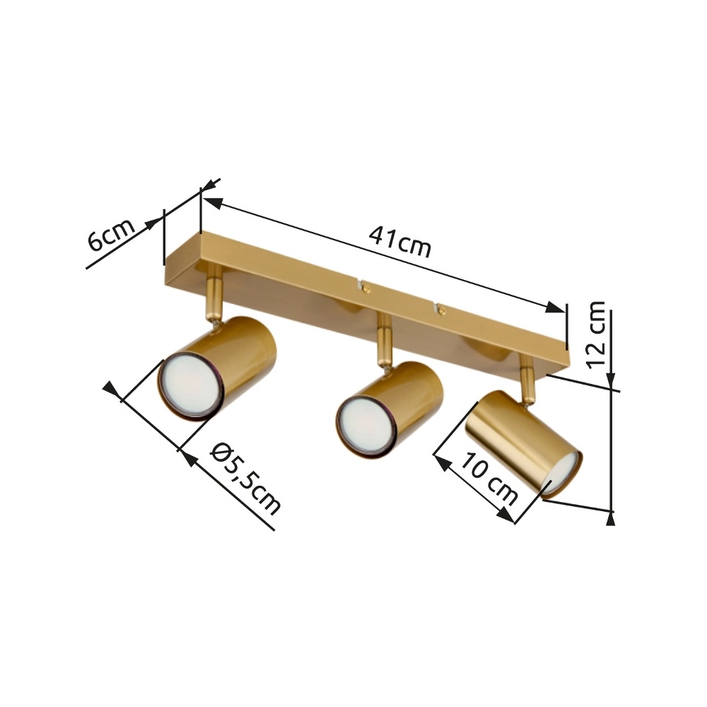 Ceiling lamp 3-lights Robby Gold Globo 9007371458073