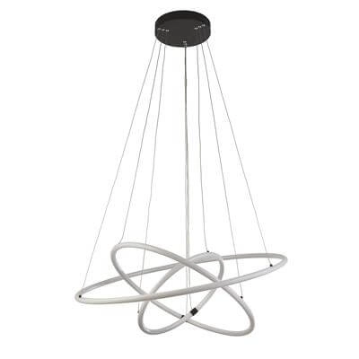 Pendant lamp Revolve Vide 3-ring black Searchlight 5053423189451