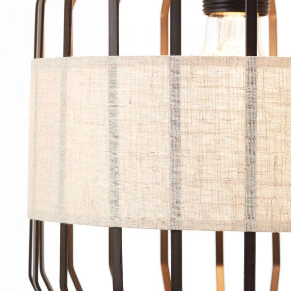 Hanging lamp Slope 4-light black with sand color Brilliant 4004353394669