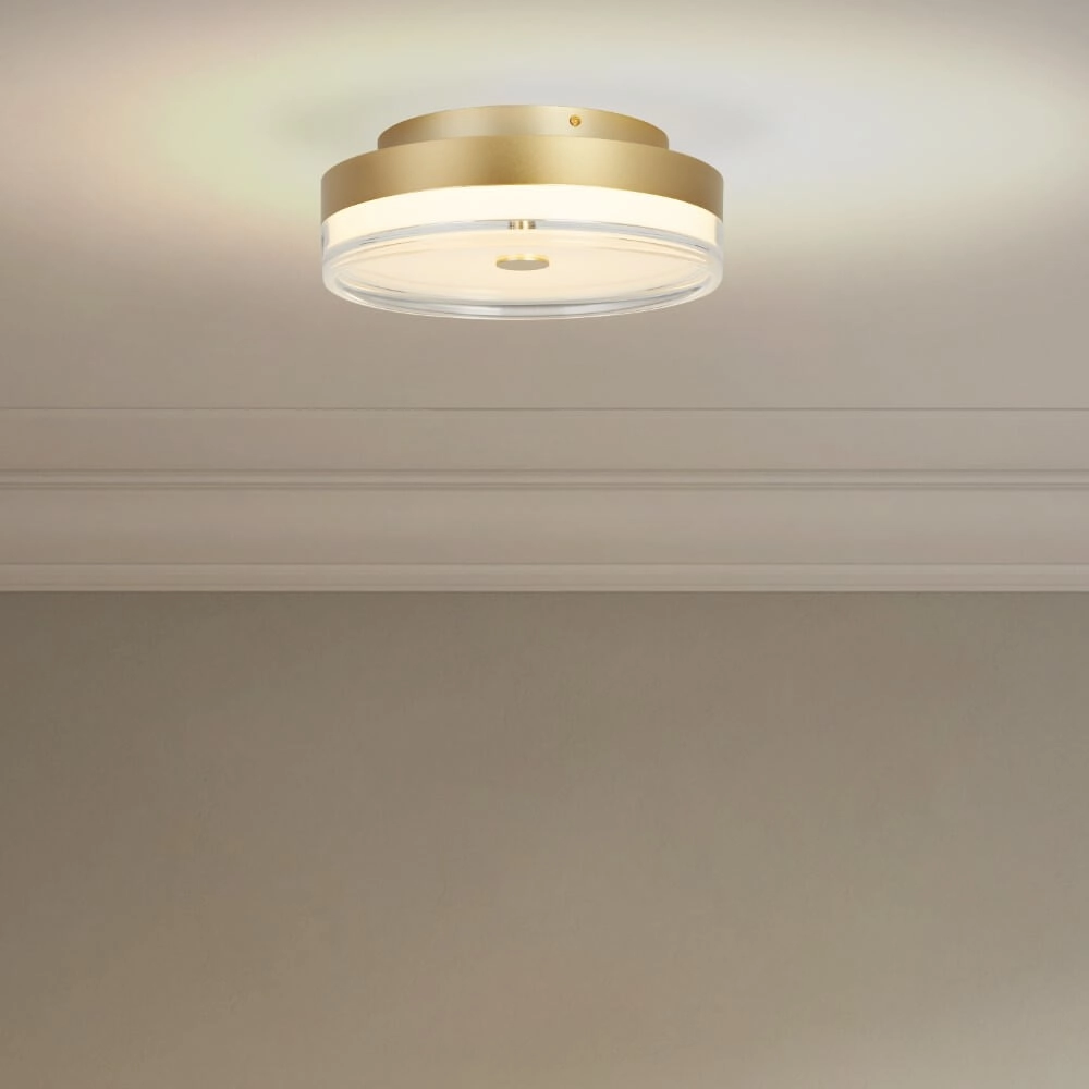 Ceiling lamp Cyprus Ø 30cm gold Searchlight 5053423273747