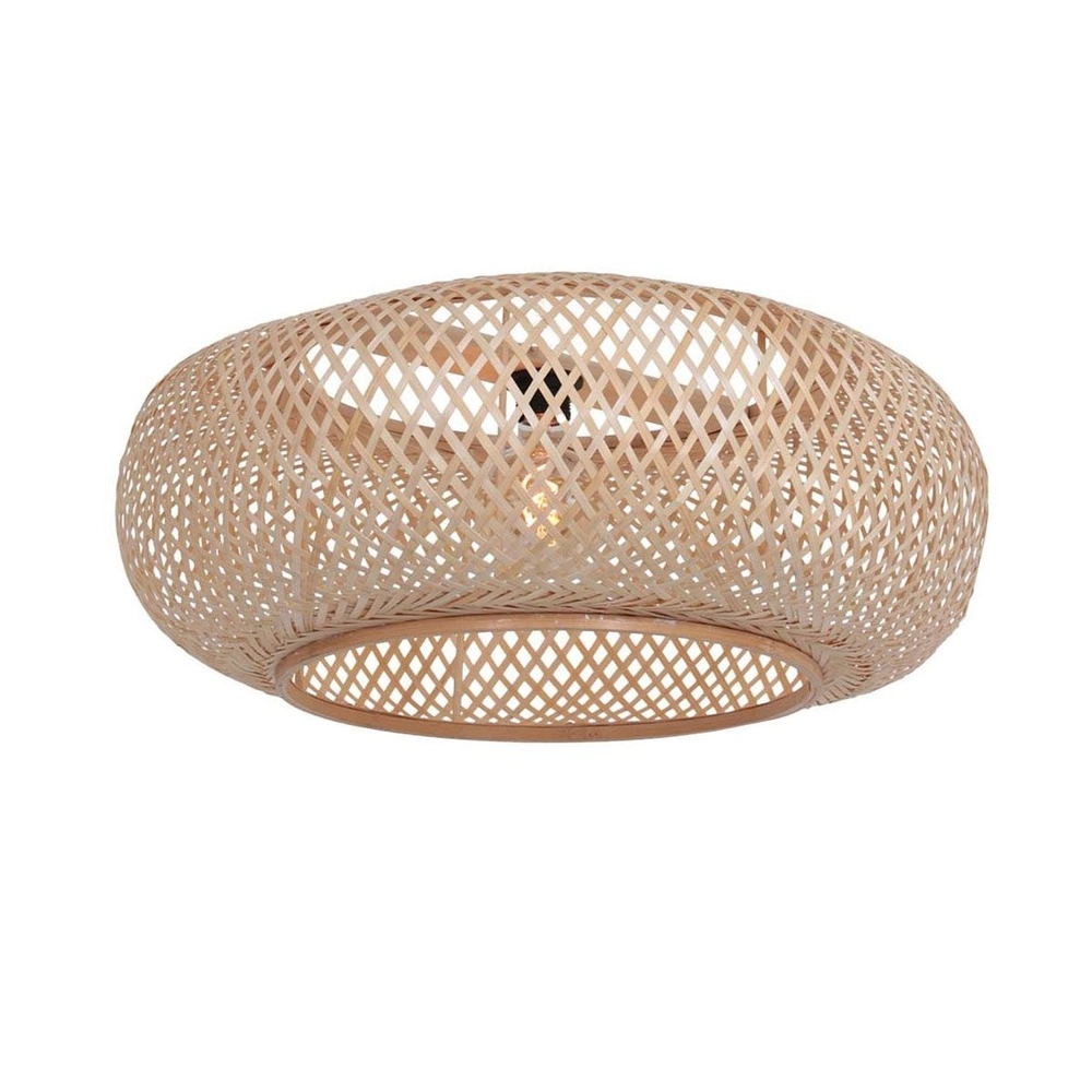Arc lamp solva black with rattan shade Ø 60cm Steinhauer 8712746182590