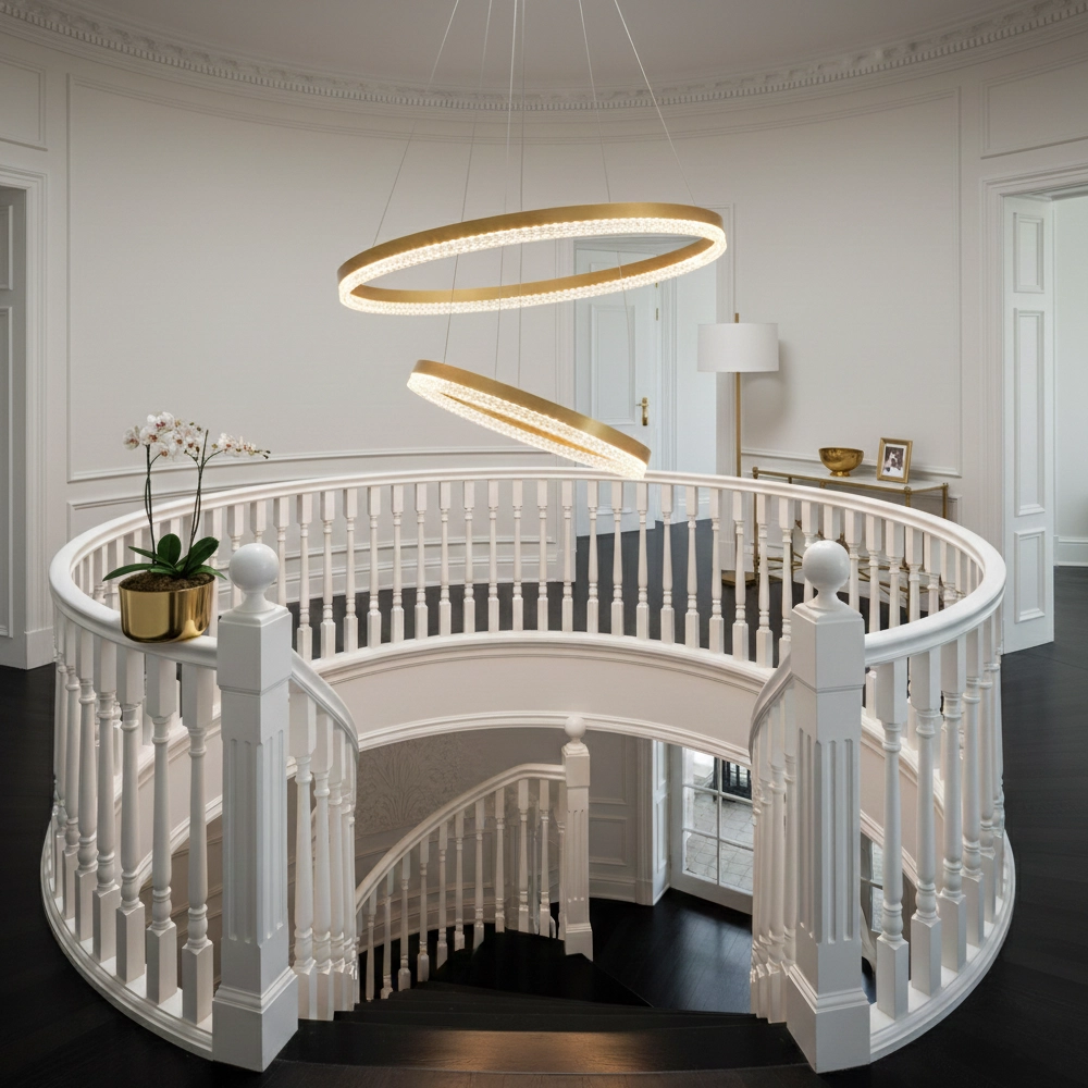 Pendant lamp Adria gold Ø 60cm double