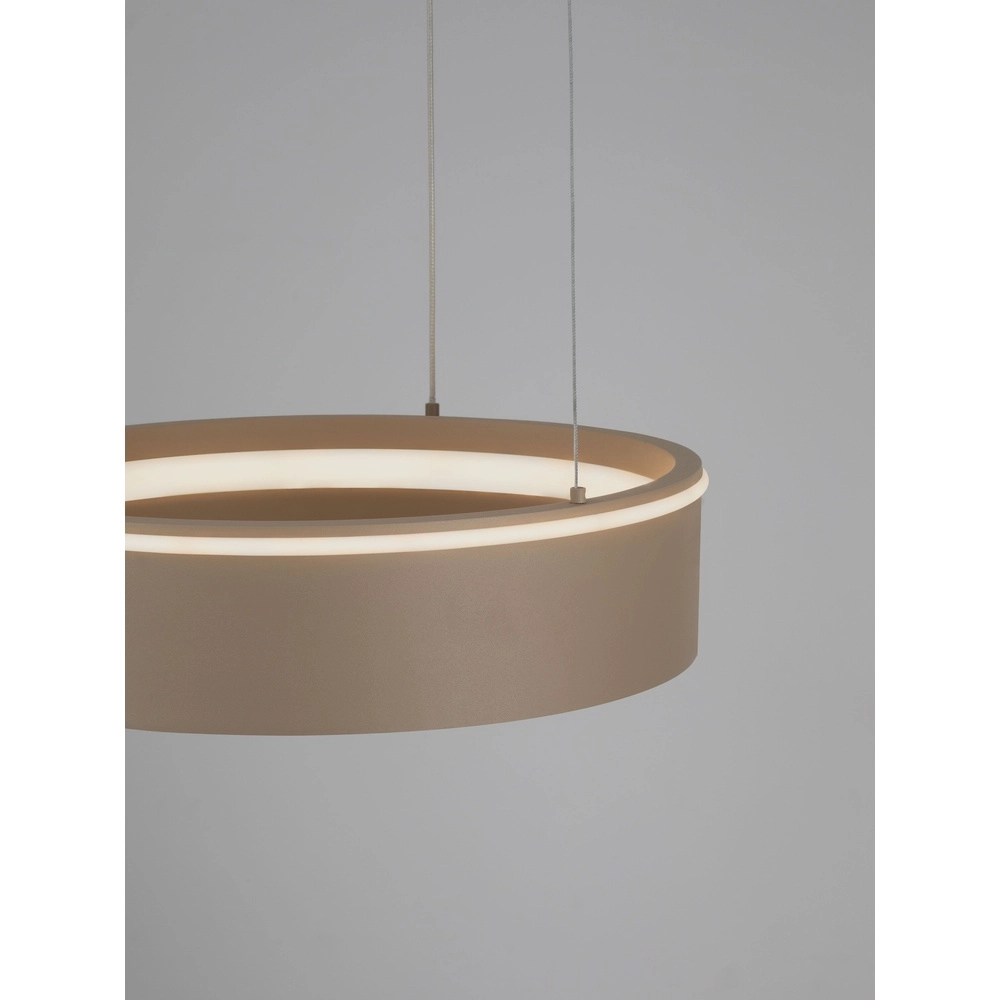 Modern pendant lamp Olivia sand brown Ø 40cm Lyora 5212017494177