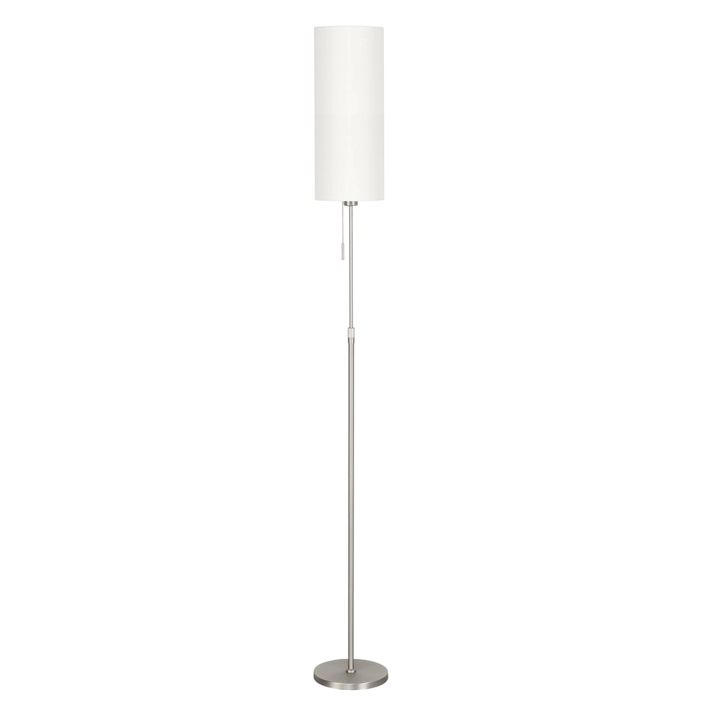 Floor lamp Victoria matt nickel with off white shade
