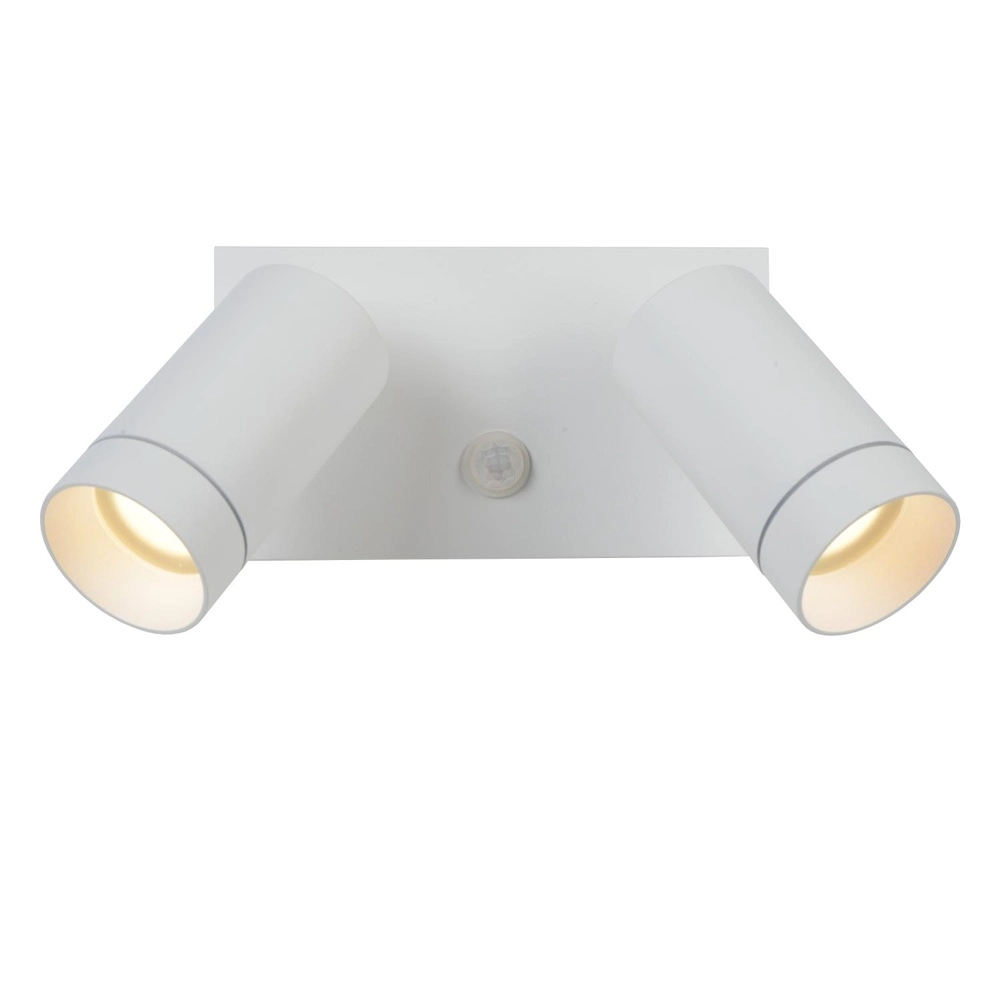 Wall spotlight Taylor IP54 double with sensor white Lucide 5411212092724