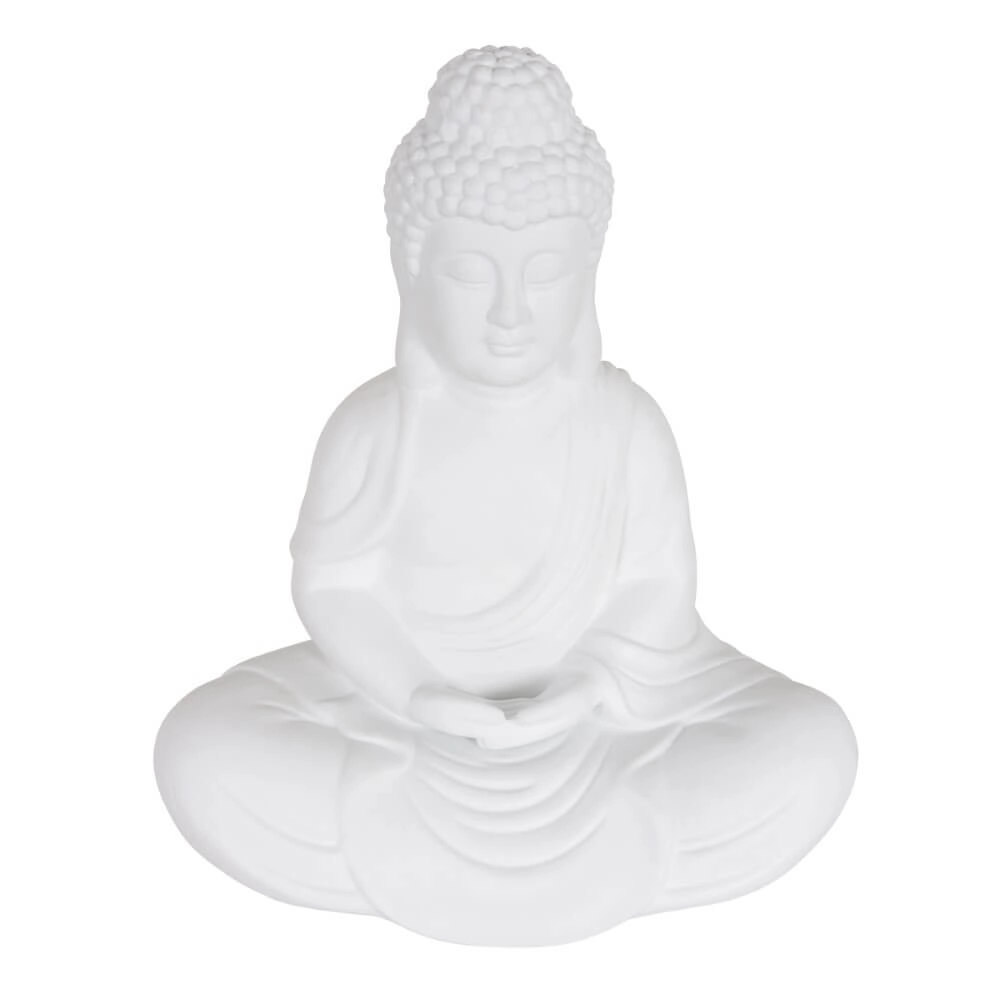 Plaster table lamp Jazz white