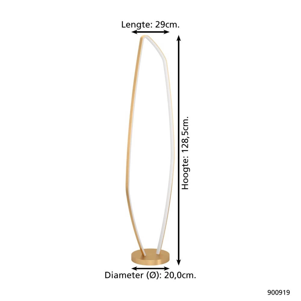 Gold LED Floor Lamp Vallerosa Eglo 9008606277841