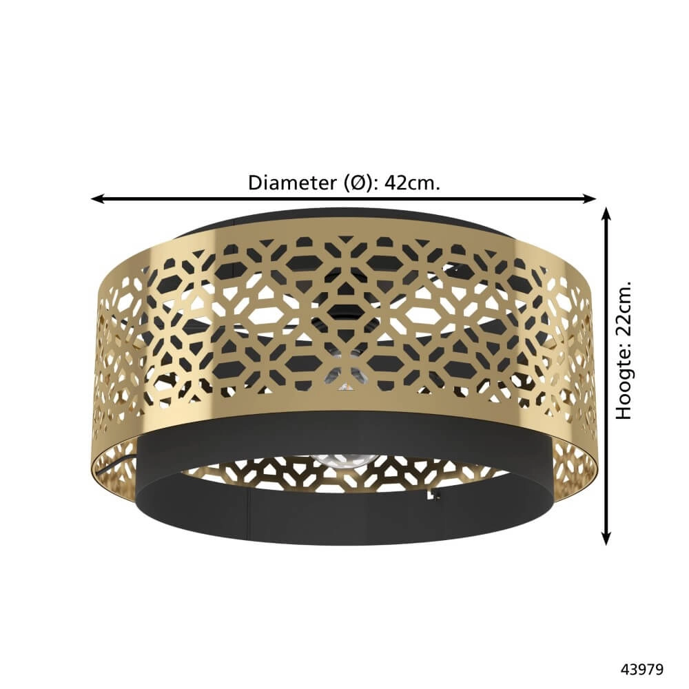 Design ceiling lamp Sandbach Ø 42cm Eglo 9002759439798