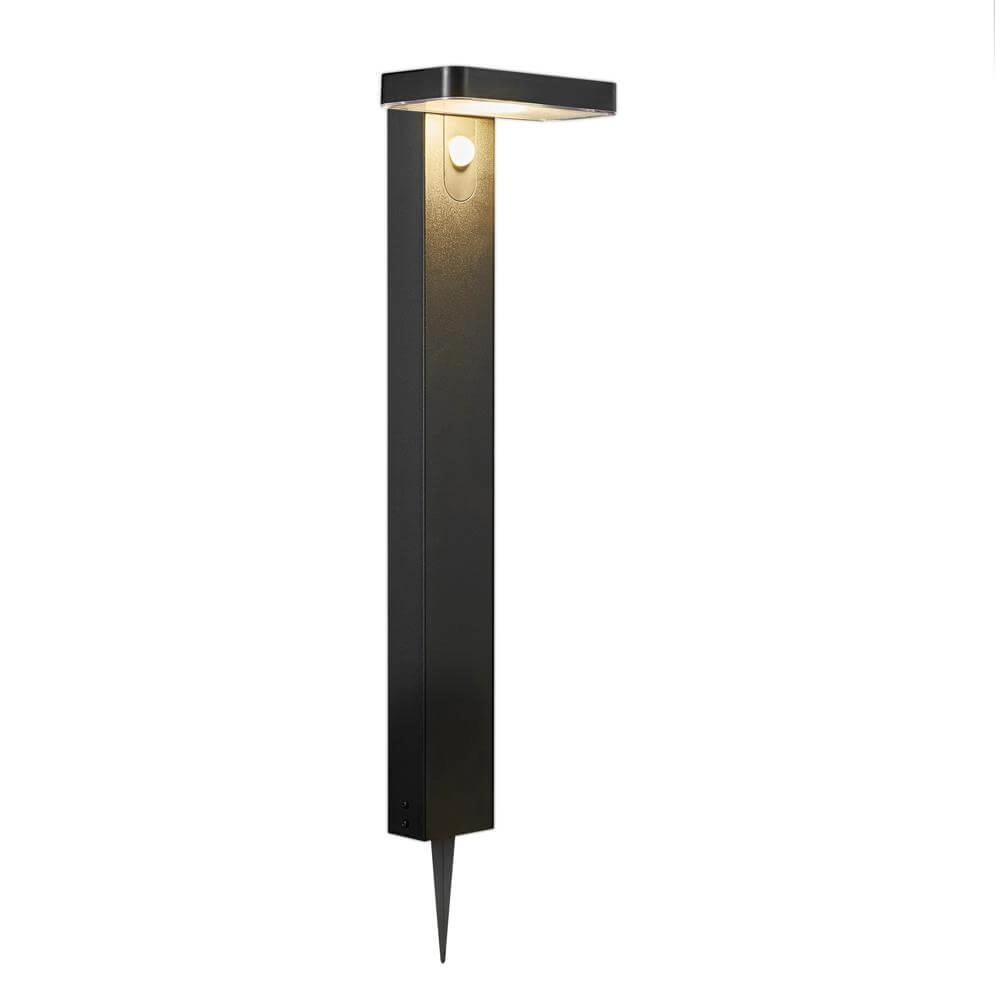 Solar garden lamp Rica black rectangle
